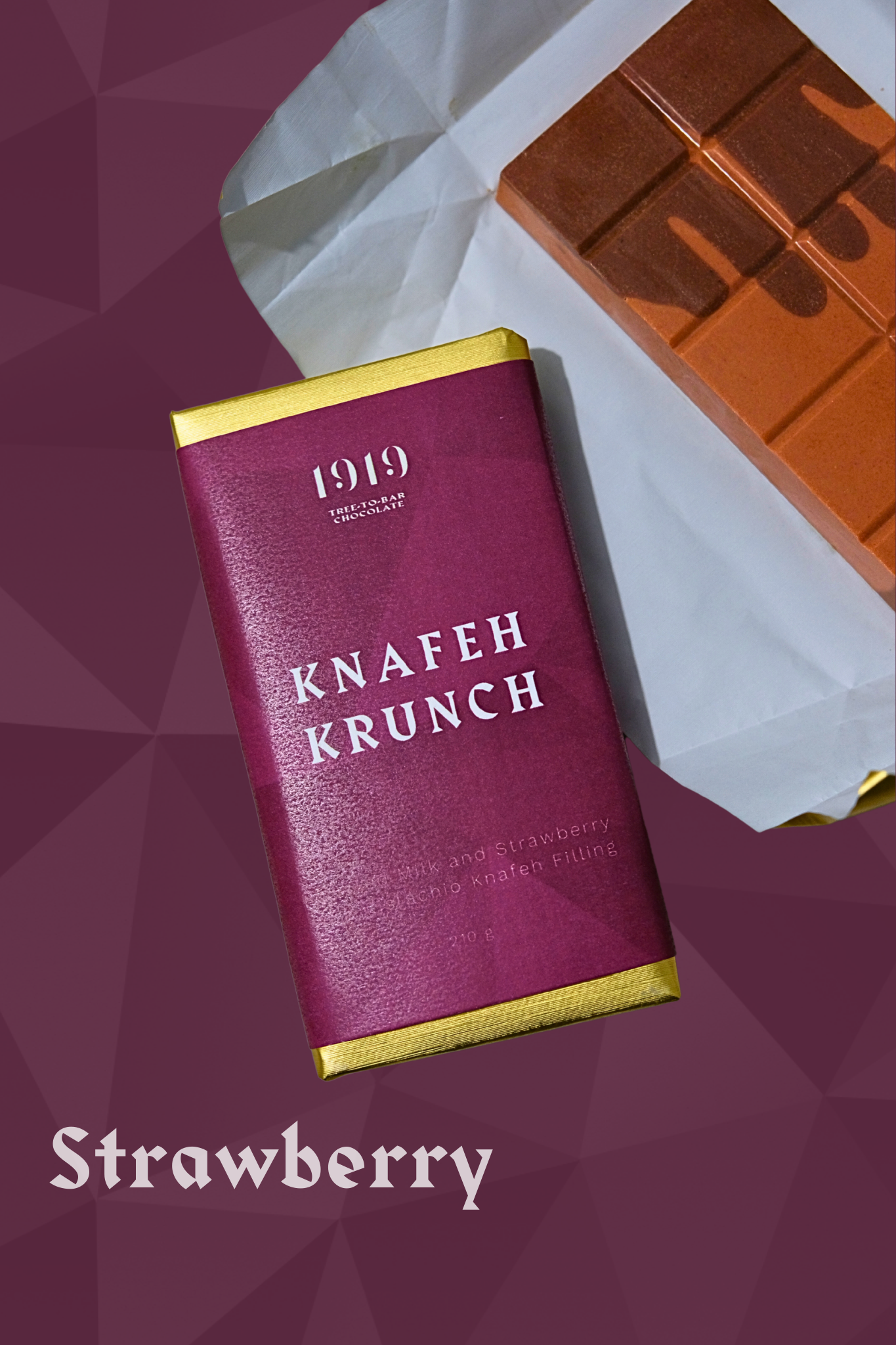PRE-ORDER Toasted Milk & Strawberry Knafeh Krunch - Dubai Chocolate (Oct 29/30)