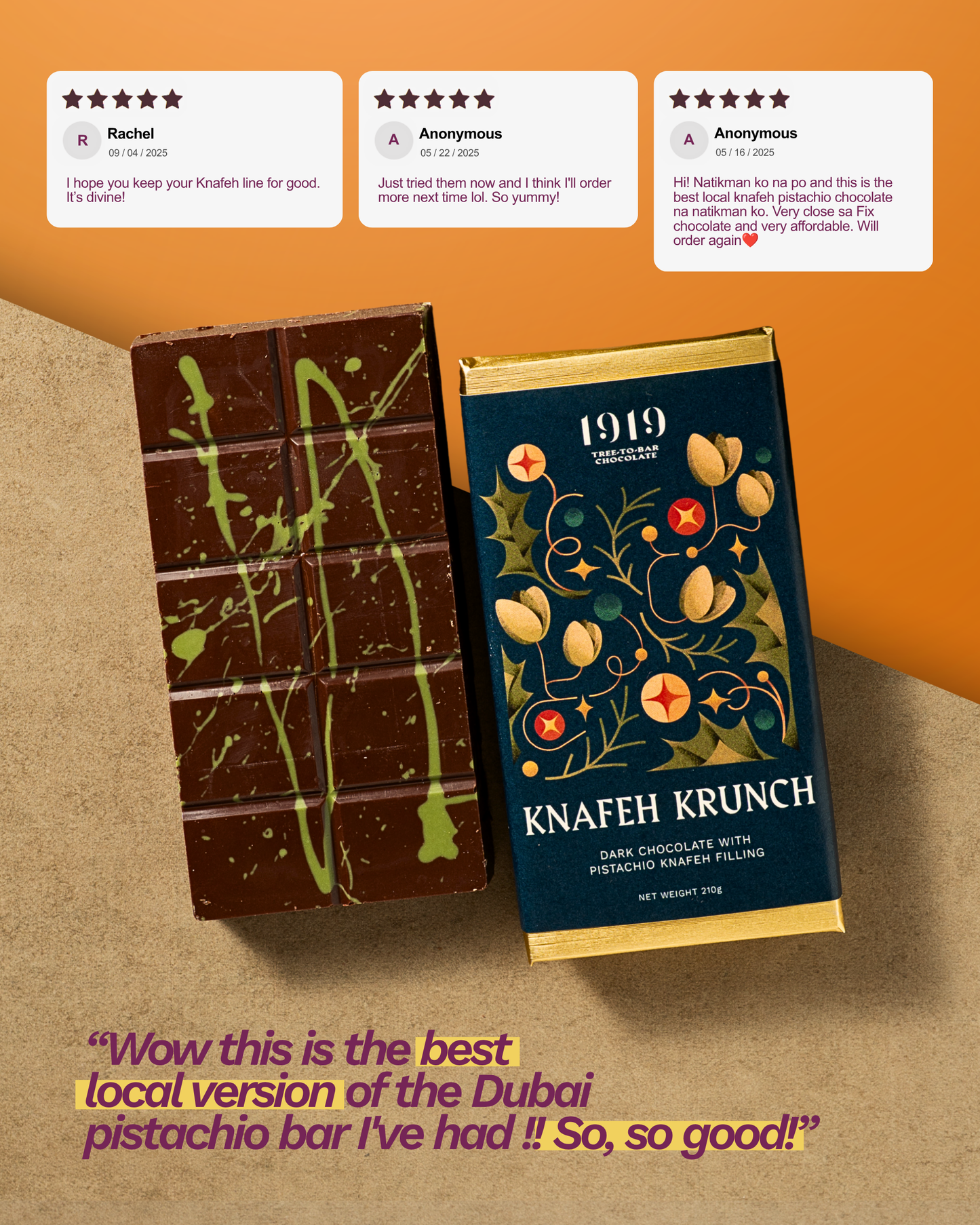 Dark Chocolate Knafeh Krunch 210g