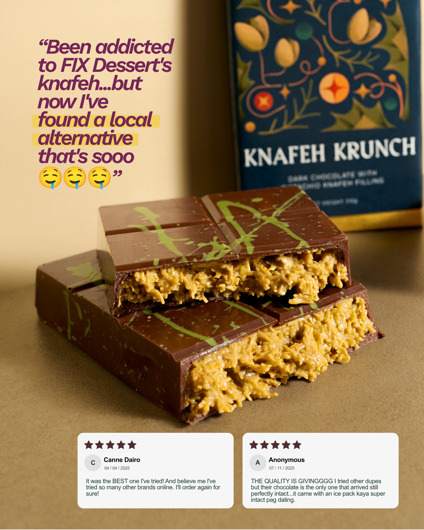 Dark Chocolate Knafeh Krunch 210g