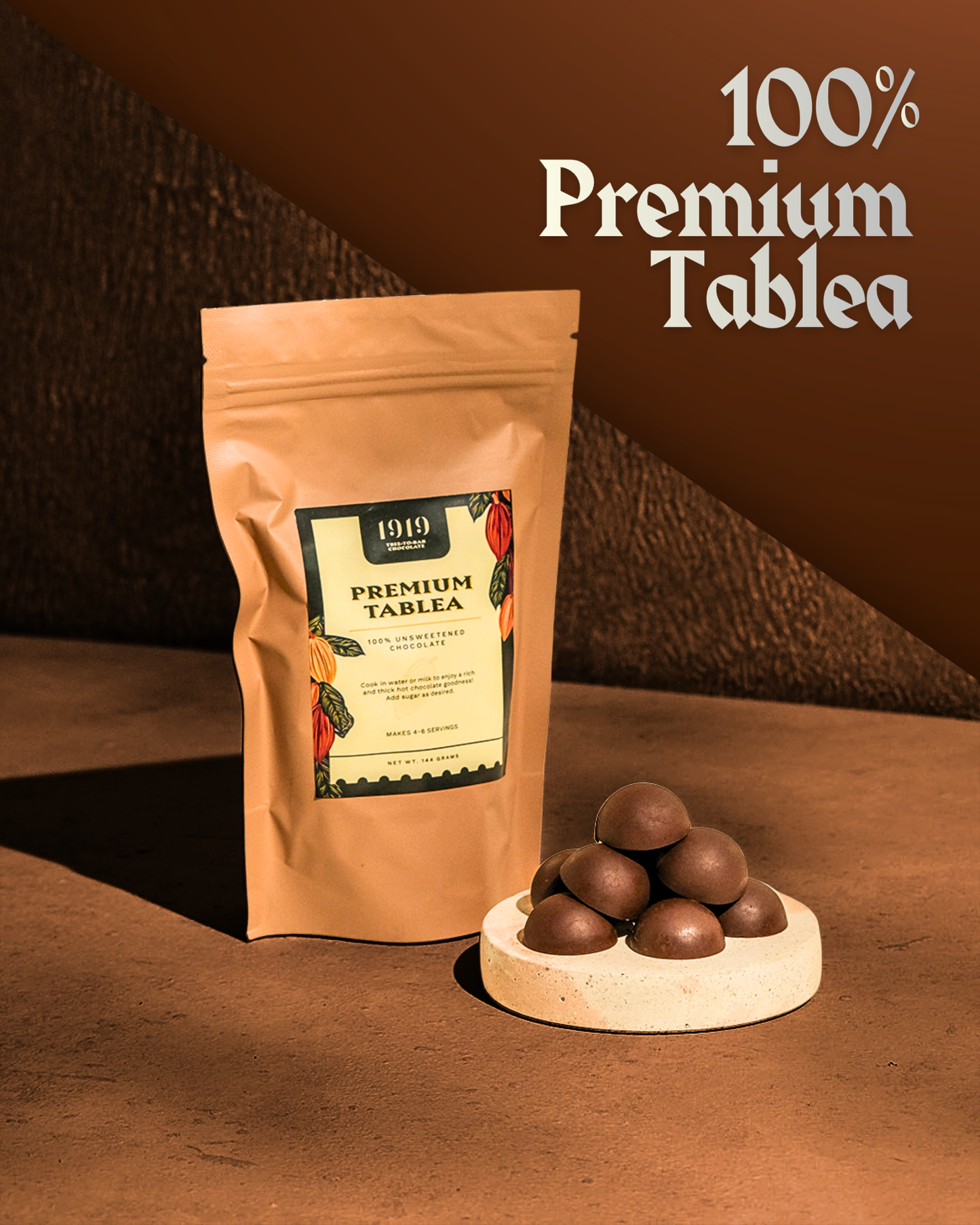 100% Premium Tablea – 144 grams